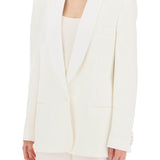 SINGLE-BREASTED TAILORED BLAZER WITH SH