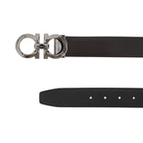 REVERSIBLE FACETED GANCINI BUCKLE BELT