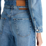 DISTRESSED CROPPED JEANS WITH A