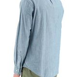 SLIM FIT SHIRT IN STONE-WASHED CHAMBRAY