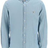 SLIM FIT SHIRT IN STONE-WASHED CHAMBRAY