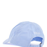 LIGHT BLUE COTTON HAT WITH HORSE LOGO