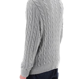 CABLE KNIT COTTON SWEATER