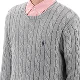 CABLE KNIT COTTON SWEATER