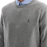 WOOL PULLOVER WITH PONY EMBROIDERY