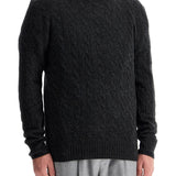 CABLE KNIT WOOL-CASHMERE SWEATER