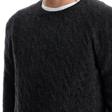 CABLE KNIT WOOL-CASHMERE SWEATER