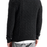 CABLE KNIT WOOL-CASHMERE SWEATER