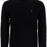 CABLE-KNIT WOOL AND CASHMERE TURT