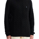 CABLE-KNIT WOOL AND CASHMERE TURT