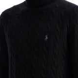 CABLE-KNIT WOOL AND CASHMERE TURT