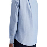 LIGHT BLUE COTTON SHIRT WITH EMBROIDERED POCKET