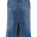 WASHED DENIM MIDI SKIRT