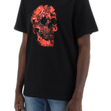 WAX FLOWER SKULL PRINTED T-SHIRT