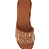 DOUBLE T LEATHER SLIDES