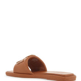 DOUBLE T LEATHER SLIDES