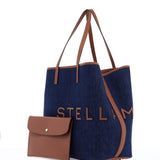 DENIM TOTE BAG WITH LOGO BRANDING