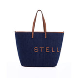 DENIM TOTE BAG WITH LOGO BRANDING