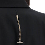 "GABARDINE JACKET WITH CHAIN