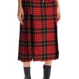 PLAID PLEATED SKIRT WITH