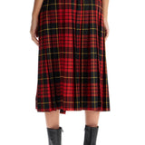 PLAID PLEATED SKIRT WITH