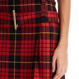 PLAID PLEATED SKIRT WITH