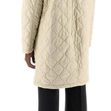 QUILTED NYLON MIDI CAR COAT WITH