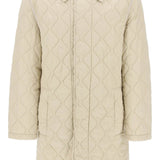 QUILTED NYLON MIDI CAR COAT WITH