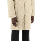 QUILTED NYLON MIDI CAR COAT WITH