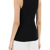 SLEEVELESS RIBBED JERSEY TOP