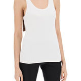 SLEEVELESS RIBBED JERSEY TOP