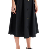 'POPLIN SKIRT WITH BUTTONS'