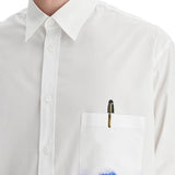 PRINTED POCKET SHIRT WITH BUTTON