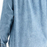 LIGHT BLUE DENIM SHIRT WITH LOGO ON CHEST