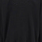 BLACK COTTON SWEATSHIRT WITH EMBROIDERED S-MART-BIGOVAL LOGO