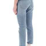 HIGH-WAISTED STRAIGHT CROPPED JEANS IN THE