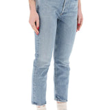 HIGH-WAISTED STRAIGHT CROPPED JEANS IN THE