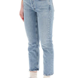 HIGH-WAISTED STRAIGHT CROPPED JEANS IN THE