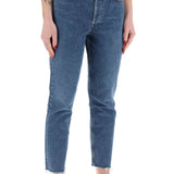 HIGH-WAISTED STRAIGHT CROPPED JEANS IN THE