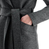 LONG COAT IN PRESSED WOOL