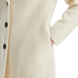 SINGLE-BREASTED WOOL COAT IN BOILED