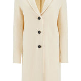 SINGLE-BREASTED WOOL COAT IN BOILED