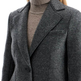 SINGLE-BREASTED COAT IN PRESSED WOOL