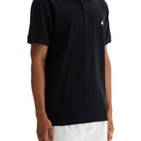 MEN'S BLACK COTTON POLO WITH DUCK EMBROIDERY