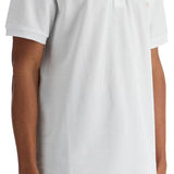 WHITE COTTON POLO WITH DELICATE EMBROIDERY