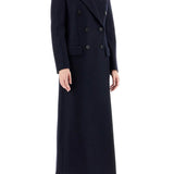 DOUBLE-BREASTED PRESSED WOOL COAT