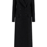 DOUBLE-BREASTED PRESSED WOOL COAT