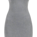 STRAPLESS MINI DRESS WITH