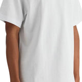 WHITE ORGANIC COTTON CREW NECK T-SHIRT WITH DISCREET LOGO