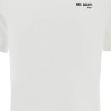 WHITE ORGANIC COTTON CREW NECK T-SHIRT WITH DISCREET LOGO